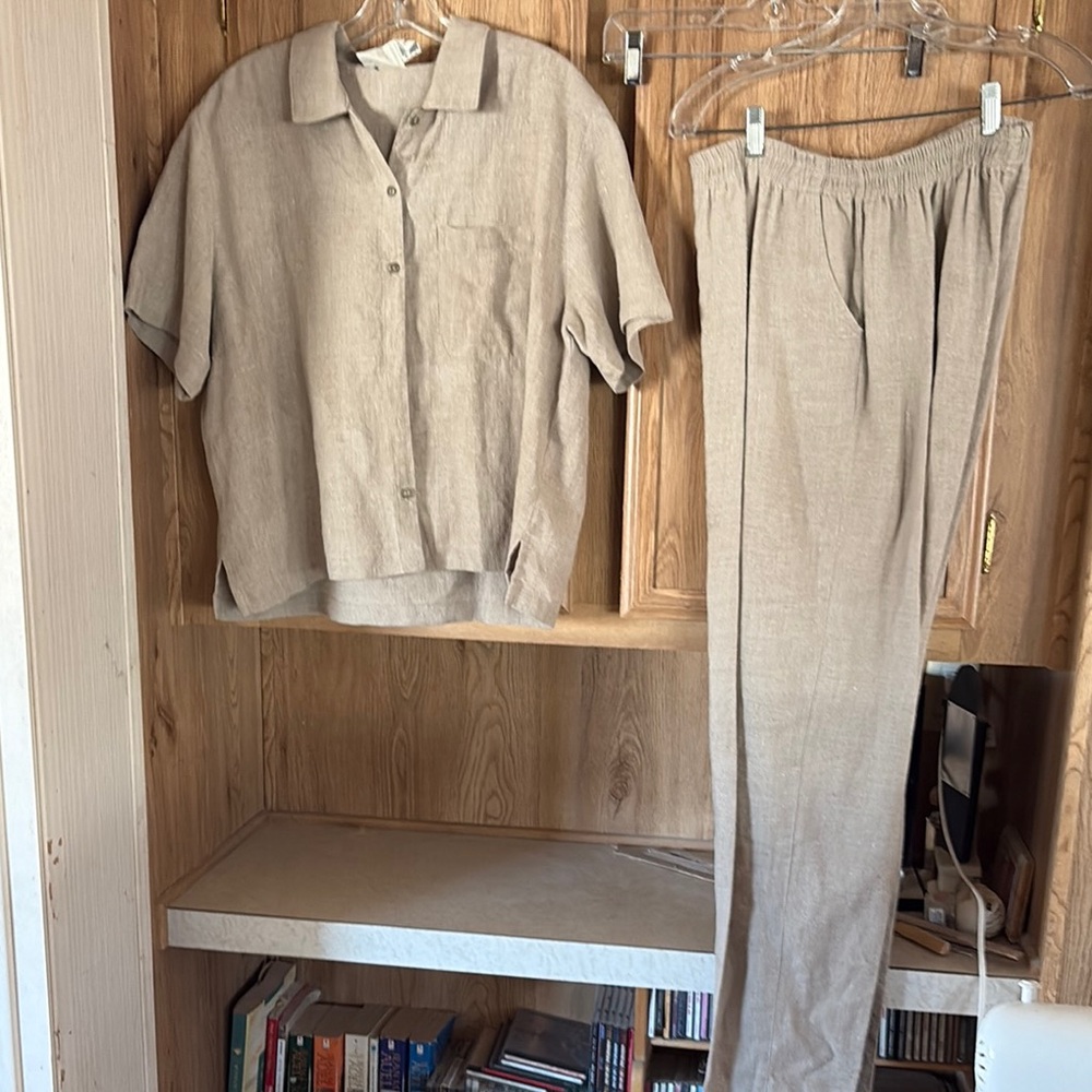 Stylish Beige Shirt and Pants Ensemble